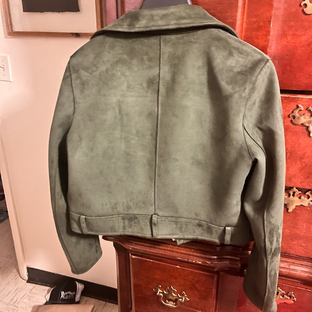 Zara Basic Outerwear Suede Jacket - image 6